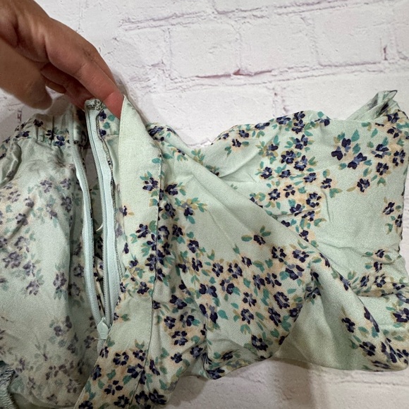 Kimchi & Blue from Urban Outfitters of Anthropologie Floral Mint Green Skirt M - Picture 9 of 14